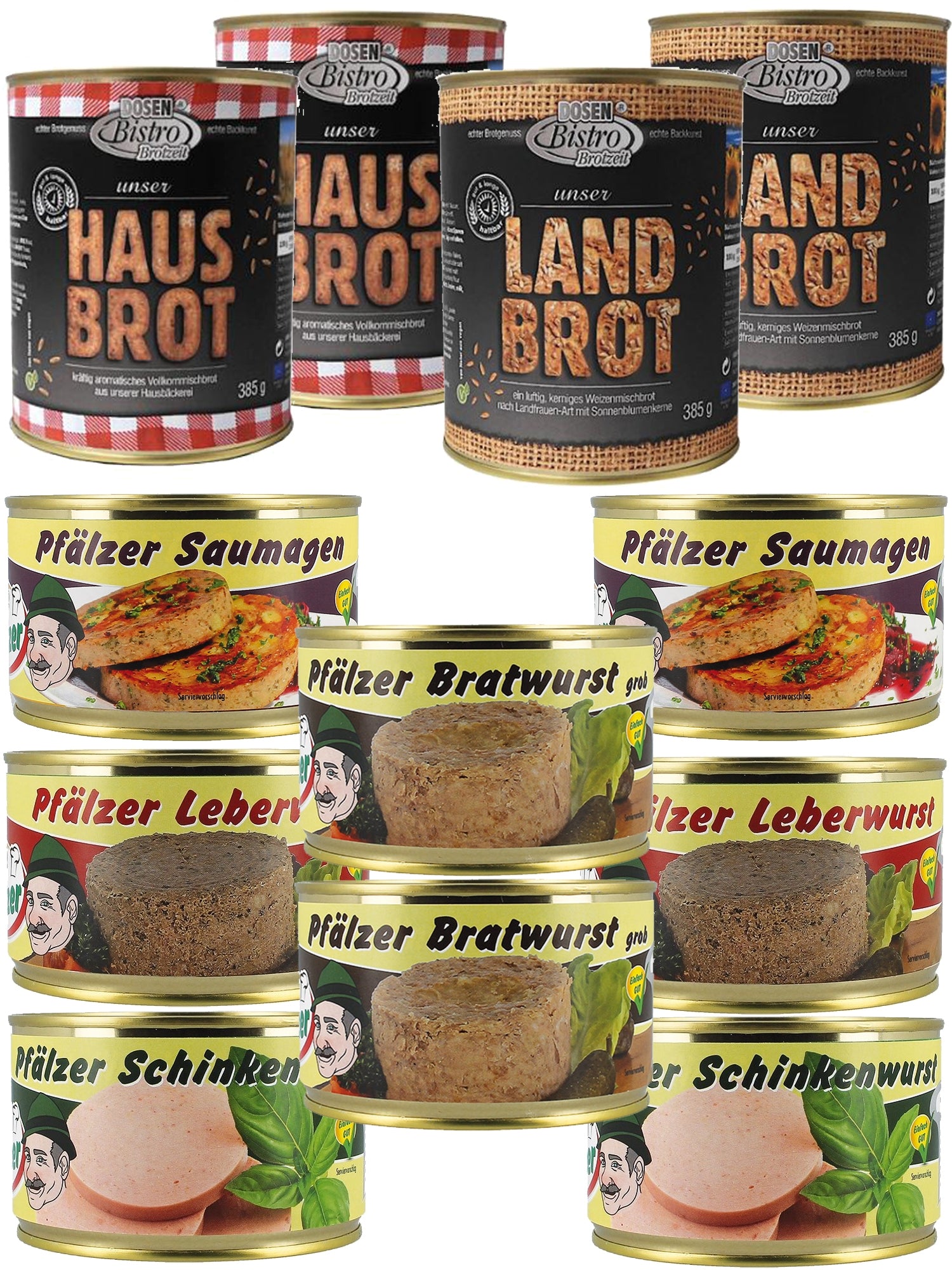 Pfälzer Spezialitäten Probierpaket  Brotzeit - ToRo Dosen -