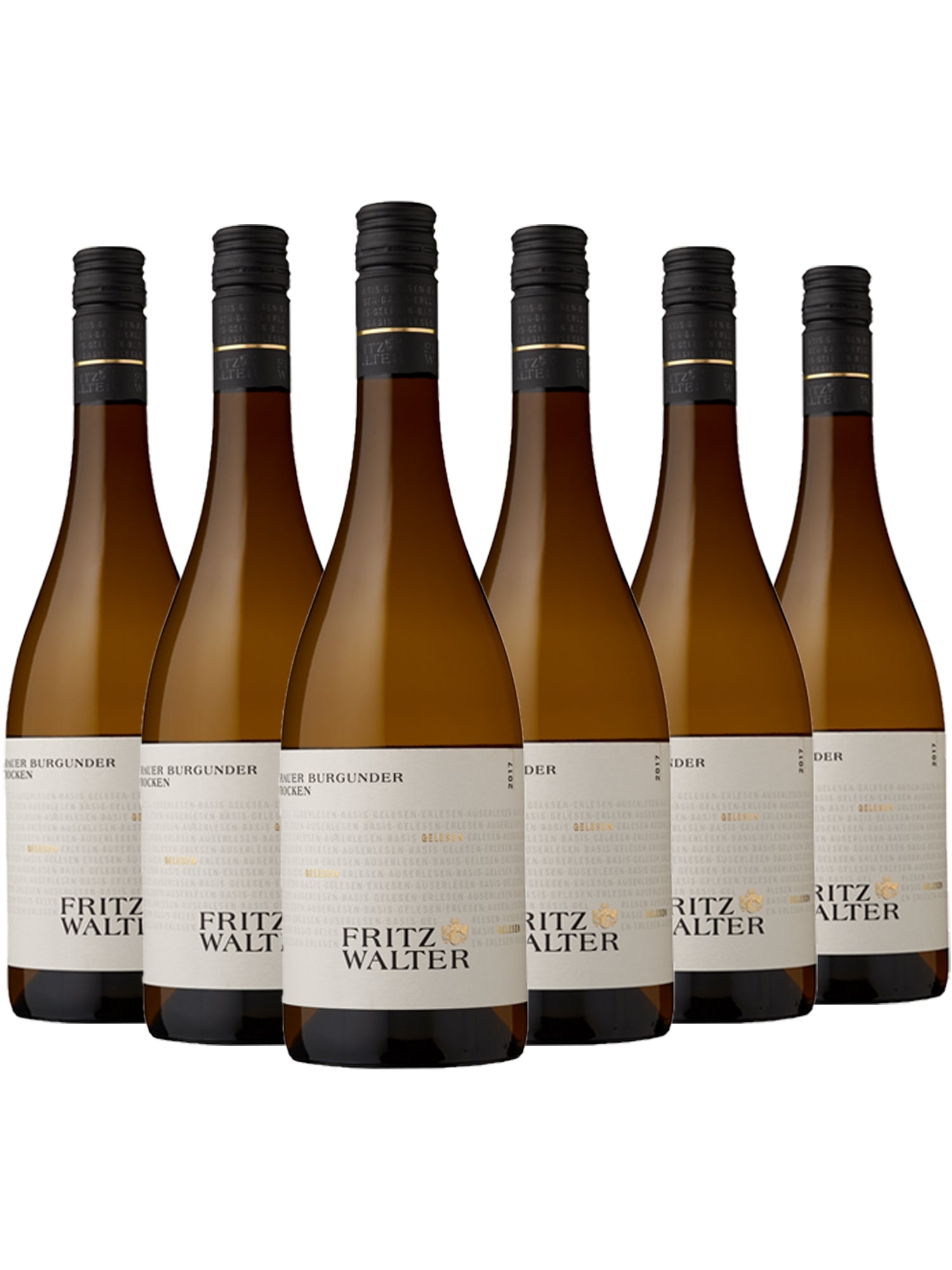 6 Flaschen Grauer Burgunder - Gelesen - Fritz Walter - 