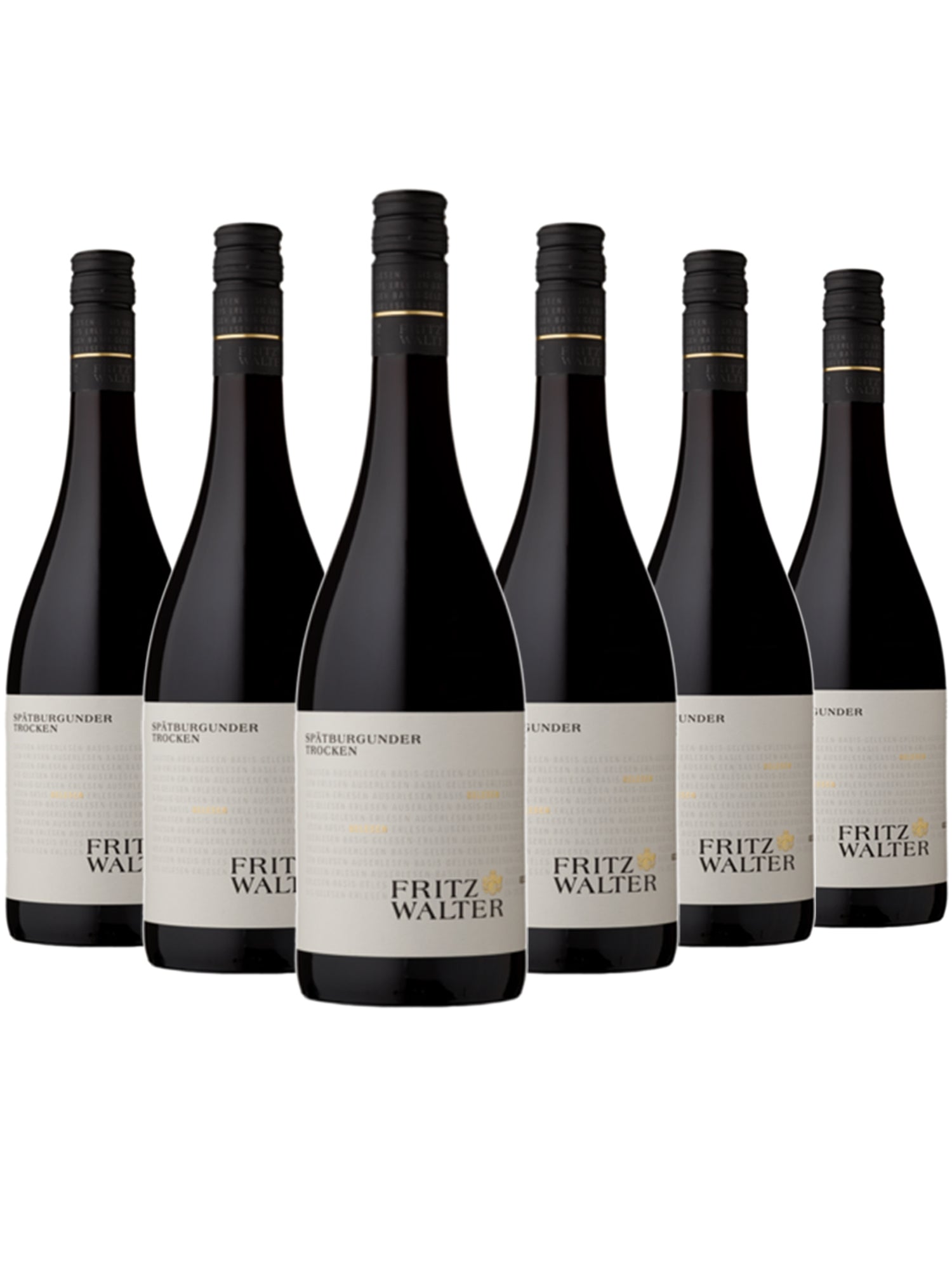 6 Flaschen Spätburgunder - Gelesen - Fritz Walter -