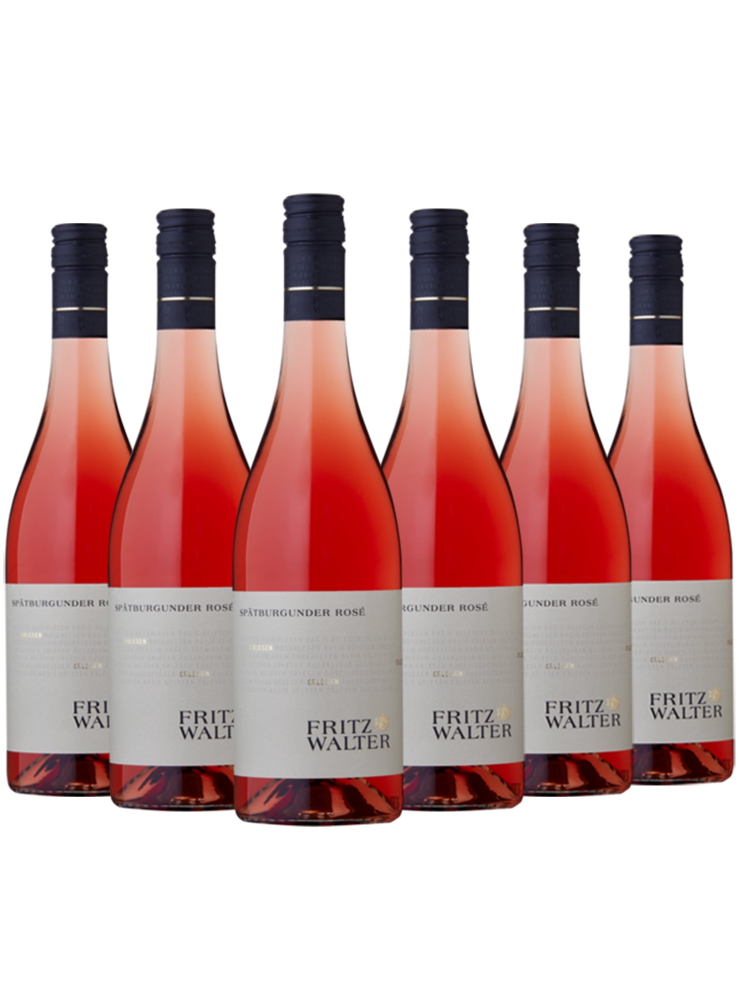 6 Flaschen Spätburgunder Rosé - Erlesen - Fritz Walter -