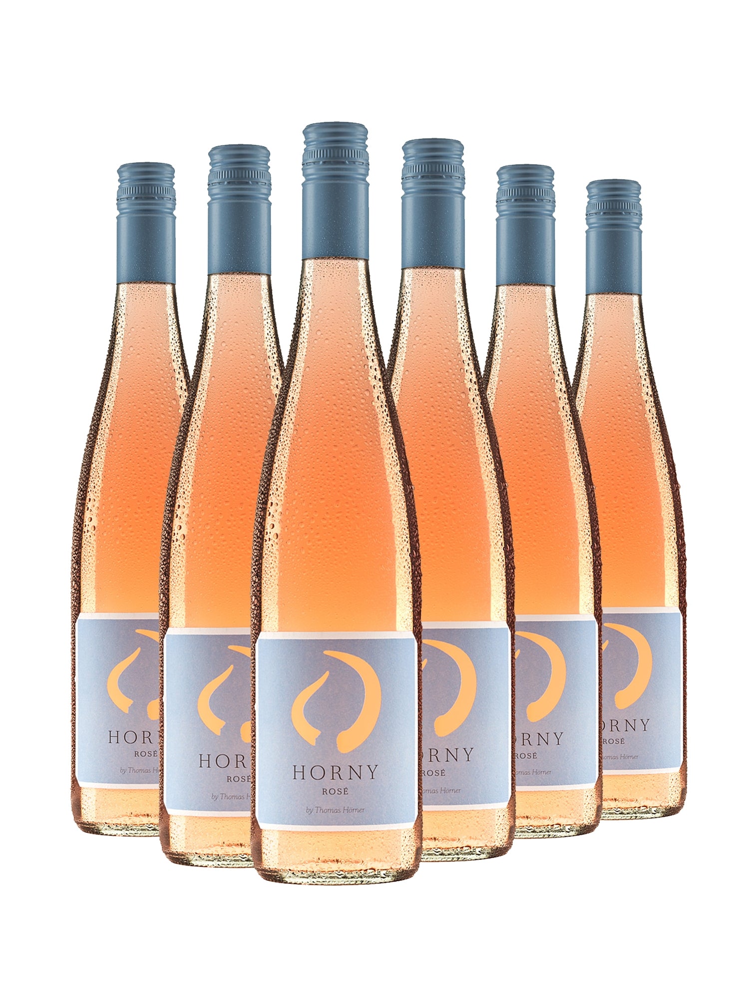 6 Flaschen Rosé >Horny< - Hörner -
