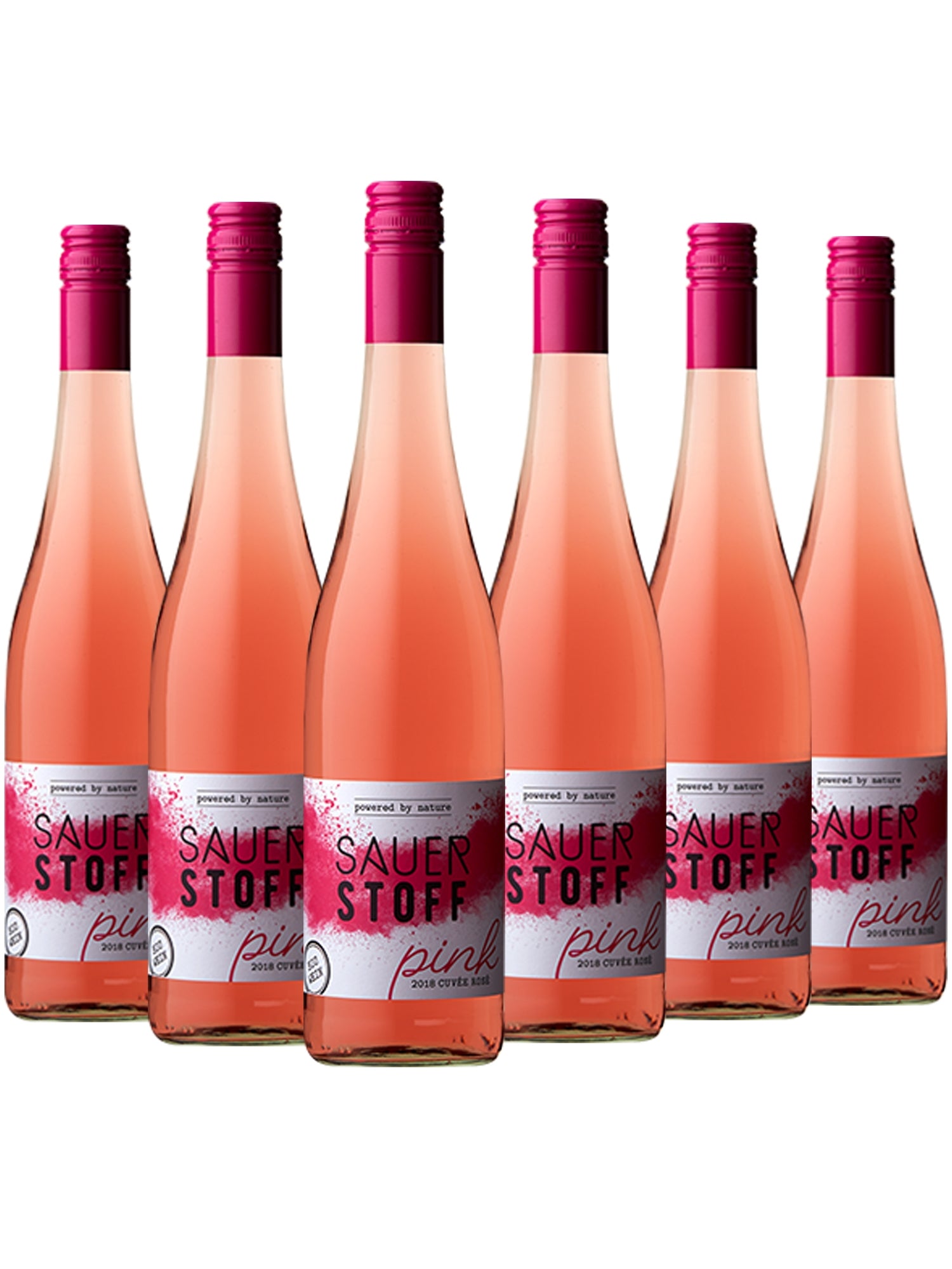 6 Flachen  Pink Rosé trocken - Sauer
