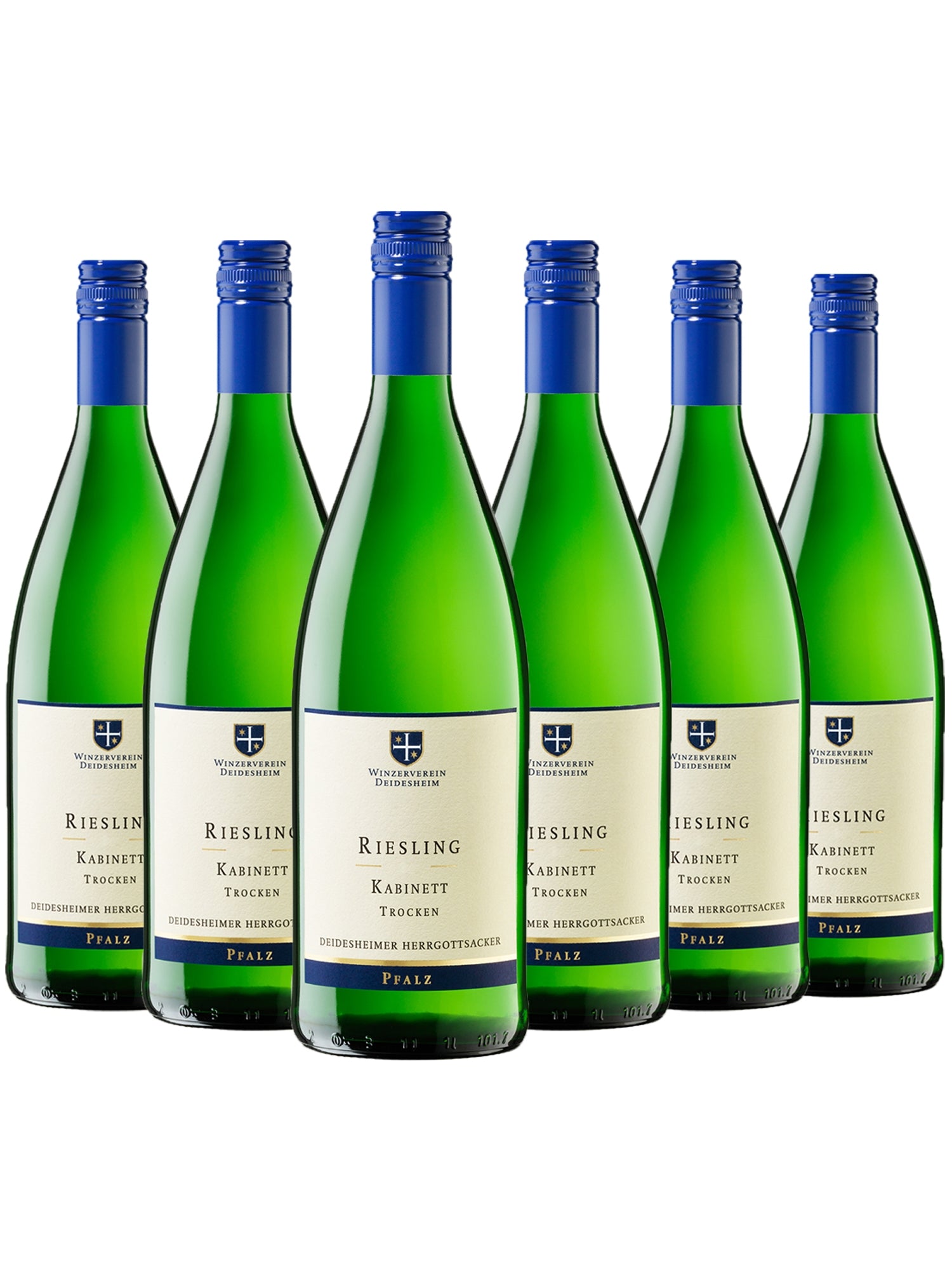 6 Flaschen Winzerverein Deidesheim Deidesheimer Herrgottsacker Riesling Kabinett trocken