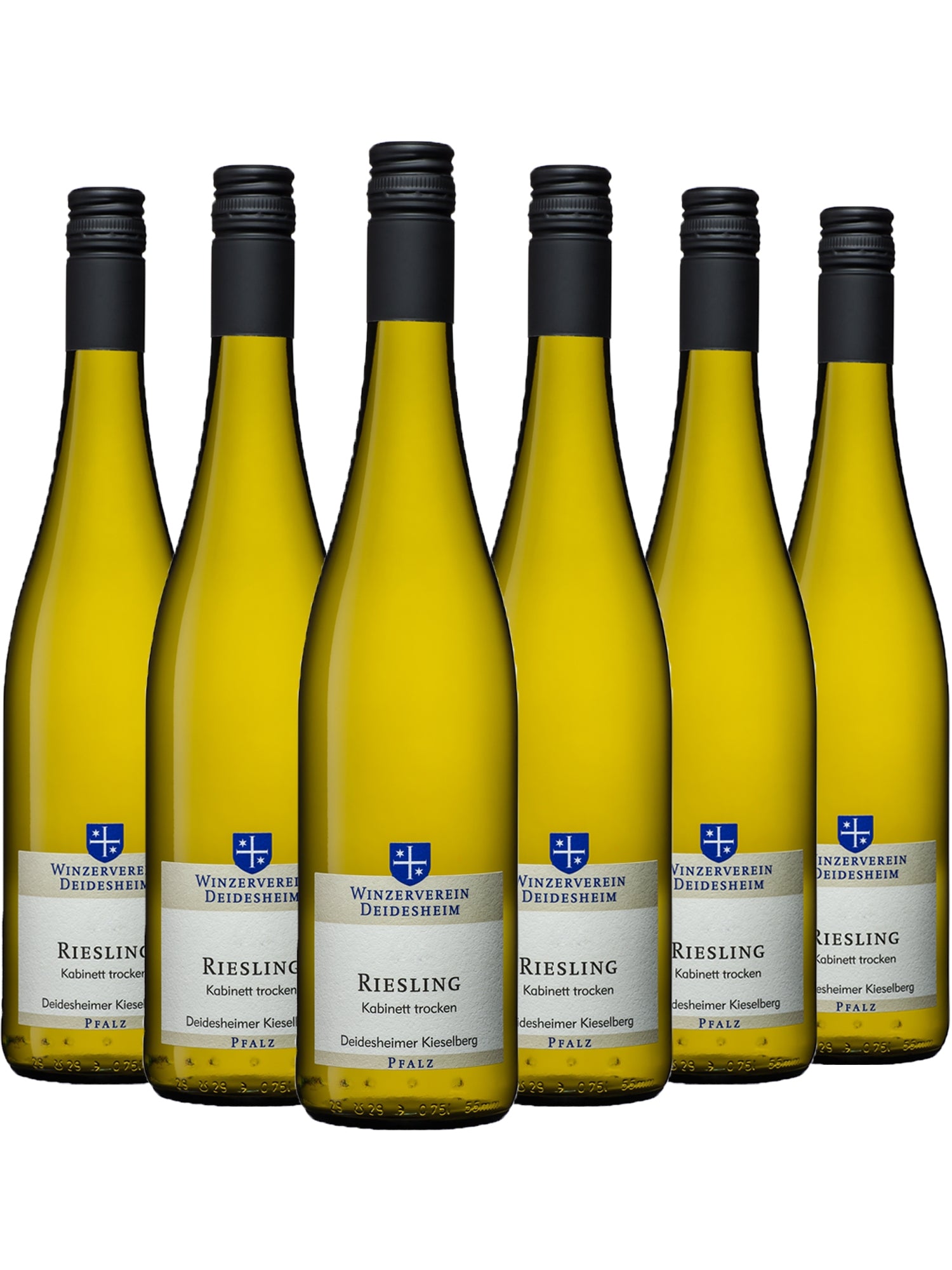 6 Flaschen Winzerverein Deidesheim Deidesheimer Kieselberg Riesling Kabinett trocken