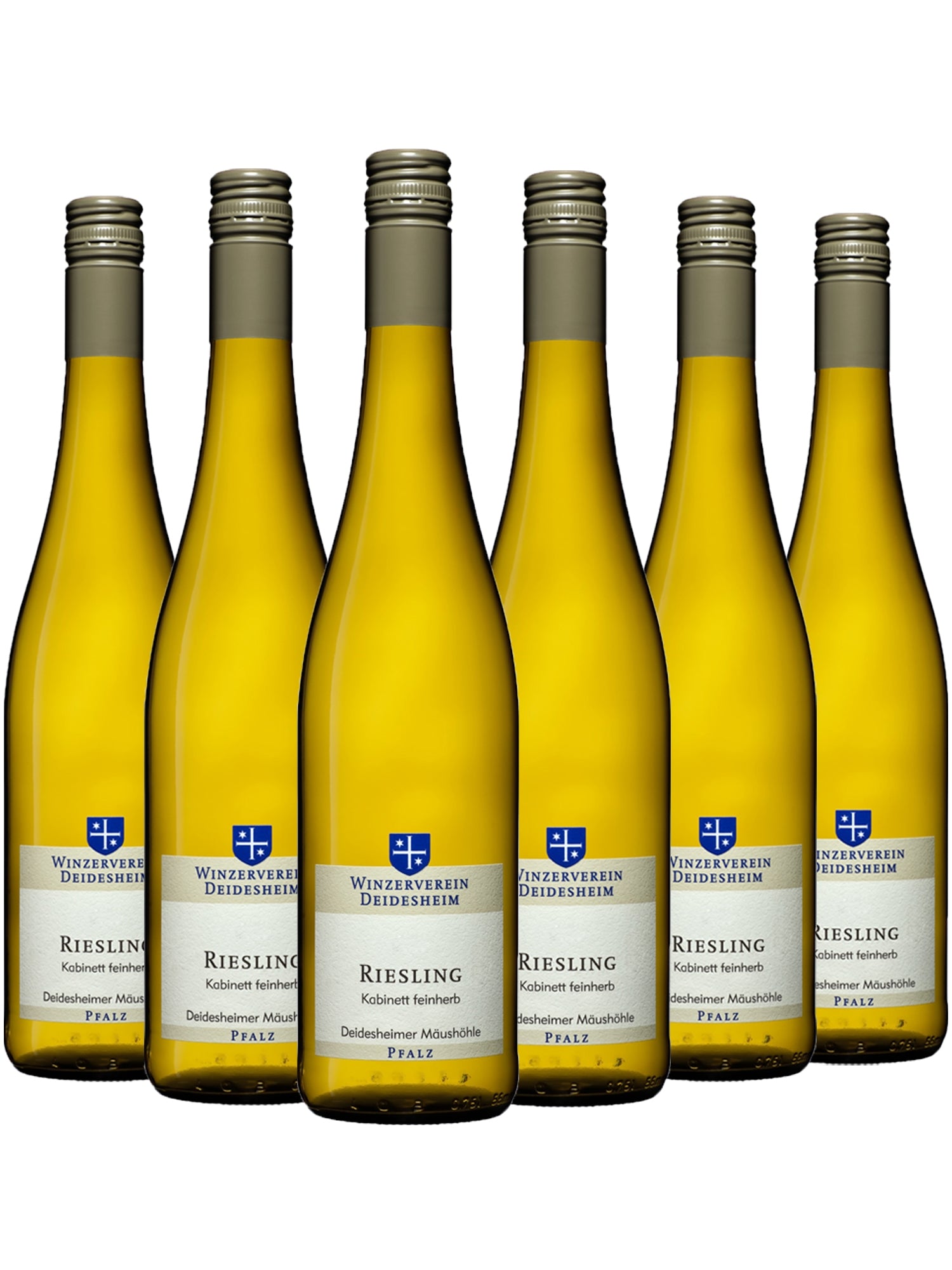 6 Flaschen Winzerverein Deidesheim Deidesheimer Mäushöhle Riesling Kabinett feinherb