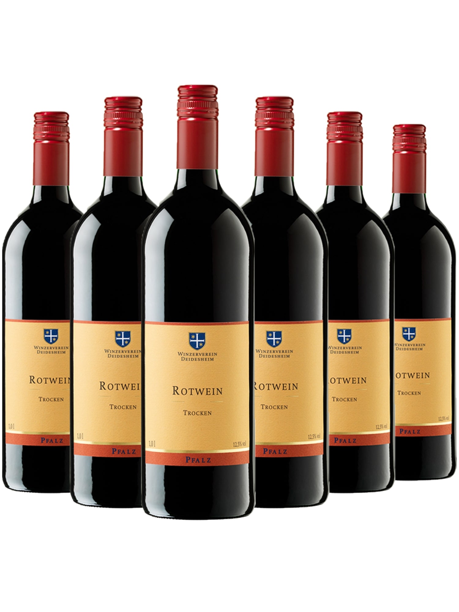 6 Flaschen Winzerverein Deidesheim Rotwein trocken