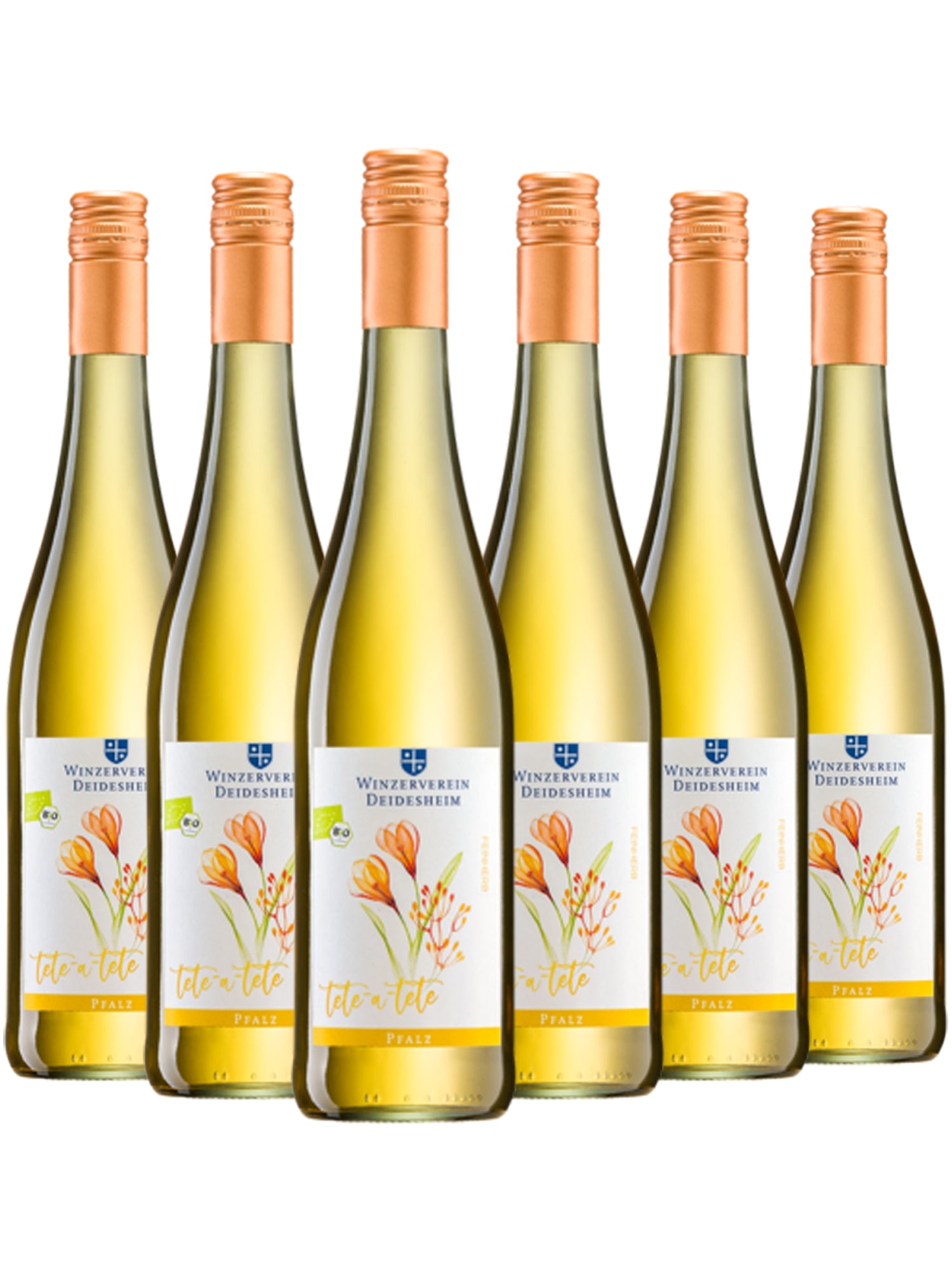 6 Flaschen Winzerverein Deidesheim tête-à-tête Riesling & Gewürztraminer feinherb