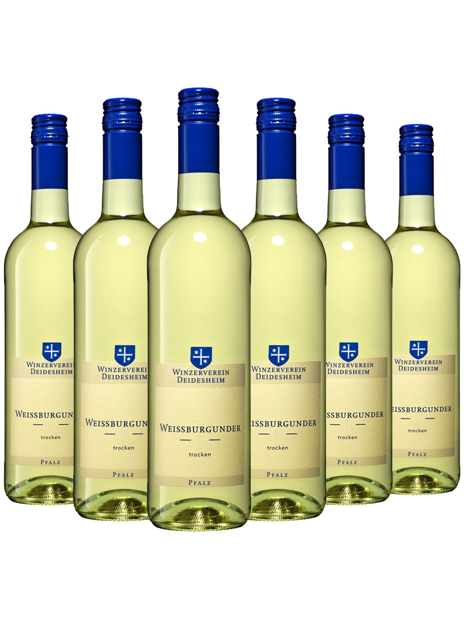 6 Flaschen Winzerverein Deidesheim Weißburgunder trocken