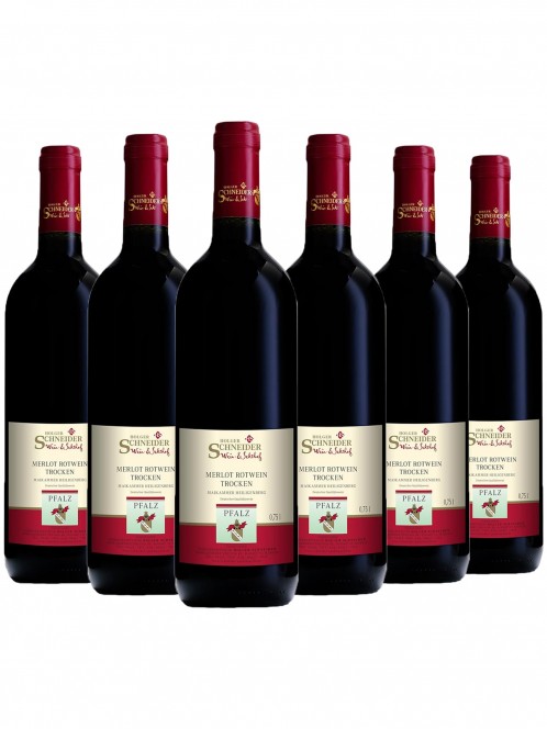 6 Flaschen Merlot Rotwein trocken