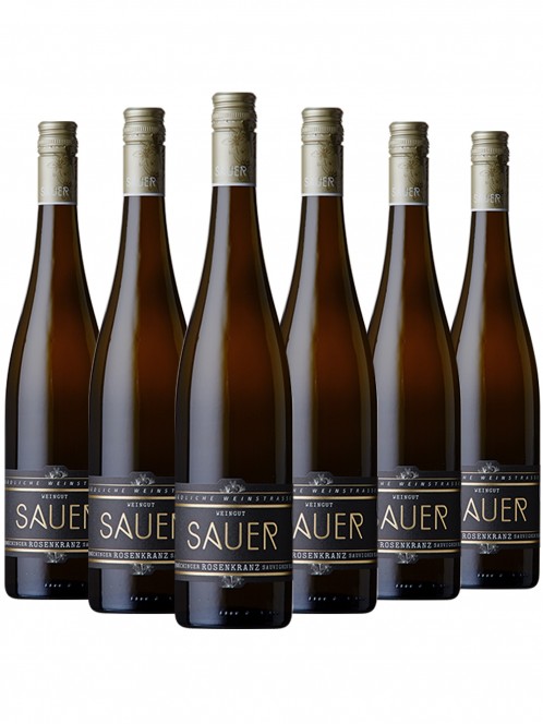 6 Flachen Böchinger Rosenkranz Sauvignon Blanc Holzfass Trocken - Sauer - Lagenwein