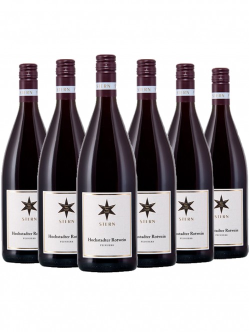 6 Flaschen Stern Hochstadter Rotwein feinherb