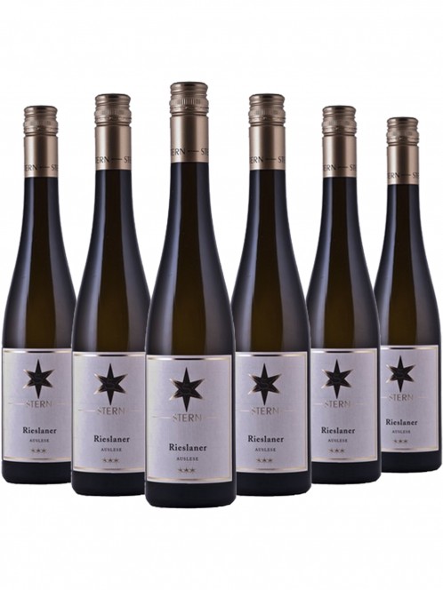 6 Flaschen Stern Rieslaner Spätlese fruchtsüss - Deutscher Prädikatswein