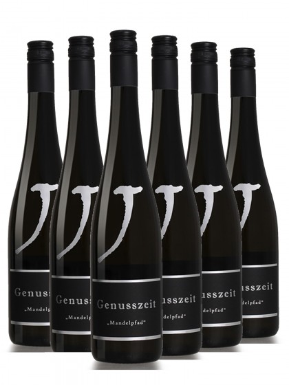 6 Flaschen GENUSSZEIT Weißburgunder / Chardonnay Cuvée trocken "Mandelpfad" - Neuspergerhof - Lagenwein
