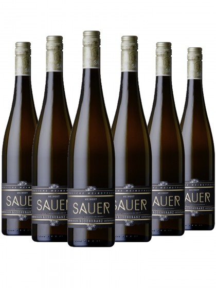 6 Flachen Böchinger Rosenkranz Grünfränkisch Trocken - Sauer - Lagenwein