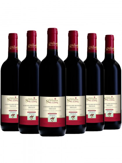 6 Flaschen Dornfelder Rotwein trocken