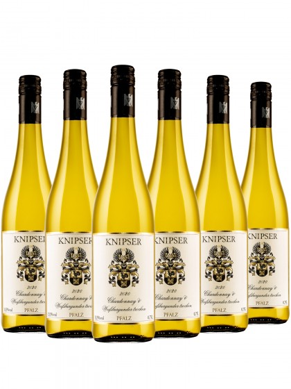 6 Flaschen Chardonnay & Weißburgunder trocken - knipser